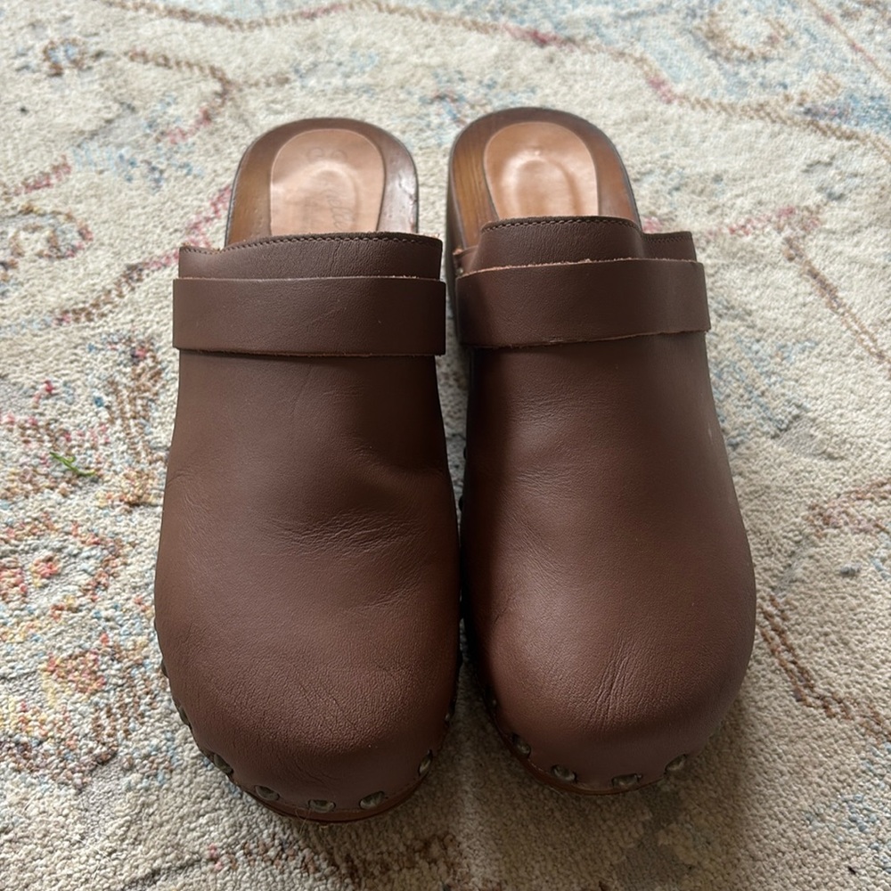 Like New Leather Clogs - image 1